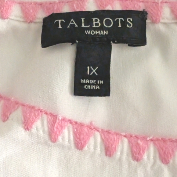 Talbots White Tunic with Colorful Trim - Picture 4 of 9